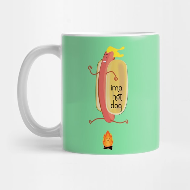 IMA HOT DOG jumping fire by Sanford Studio